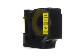Ribbon JetWorld Replacement Dymo D1 Black on Yellow, 24mm x 7m (53718)