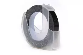 „Ribbon 3D JetWorld“ pakaitinė „Dymo“ juosta, balta į juodą (reliéfiniam spausdinimui) 9 mm x 3 m (S0898130) (10 vnt.)