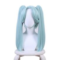45cm Rebecca Cosplay Perukas Anime Cyberpunk Edgerunners Cosplay Rebecca Perukas Trumpas Cian Plaukai Karščiui Atsparūs Plaukai Becca Perukai (Sky blue,45cm) dangaus mėlyna spalva