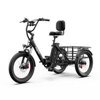 ONESPORT OT30 Pro Adult Electric Tricycle 500W 48V18AH Electric Cargo Tricycle 20 Inch All-Terrain Tires E-Tricycle City E-Cargo Tricycle juoda