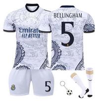 Real Madrid 2023/2024 Vaikams Bellingham Namų Marškinėliai Balti Vaikų Futbolo Marškinėliai Vaikų Dienos Dovana 110-120 CM balta