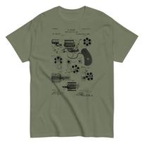 W. Mason 1881 Revolver Patent – Gun Blueprint Art Vintage Unisex T-Shirt L