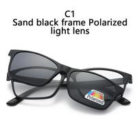 6 viename akinių rėmelis vyrams, moterims, su 5 vnt. prisegamais akiniais nuo saulės, magnetiniais akiniais, vyriškais kompiuteriniais optiniais 2201 Polarized