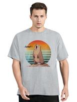 Screaming MarmoT Oversized T-shirt Meme Groundhog Cotton Tshirt Prairie Dog Funny Men's Clothing Animal Fitness T Shirt Tops S