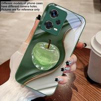 Transparent colored apple For Xiaomi 14 Ultra 13 Lite Redmi Note 13 11 Pro 12 Plus Poco X6 3 Pro F4 6 GT Tempered Phone Case For Note13ProPlus