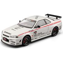 1/24 Nissan Skyline Ares GTR GT-R R34 Alloy Sports Car Model Diecast Metal Track Racing Car Vehicle Model Sound and Light Kids Toy Gift balta