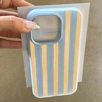 Stylish Yellow Striped Phone Case For iPhone 17 16 15 14 13 12 11 Pro Max X XS XR 7 8 Plus Shockproof Candy Cover iPhone 11