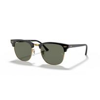Ray-Ban Clubmaster Classic akiniai | Polarised | Black & Gold - G-15 Green