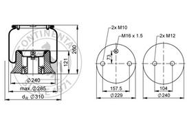 CONTITECH AIR SPRING Pneumatinės pakabos pagalvė 6705 N P01