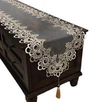 Lace Table Runner with Tassels, Vintage Lace Dining Table Runner, Coffee Table Runners, Waterproof Oil-Proof Exquisite Table Runner for Dining Wedding 100x40cm A