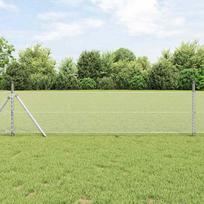 vidaXL Hexagonal Fence Silver 0.6 x 100 m Galvanized Steel