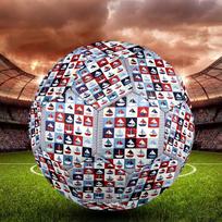 Nautical Theme Indoor Soccer Ball Size 5 Colorful All Ages Machine Stitched PVC Competition Ready Durable High-Bounce