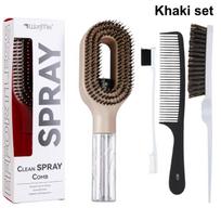 4Pcs Hair Braiding Styling Comb Set Detangling Massage Curved Rat Tail Combs for DIY Hairstyles Making chaki