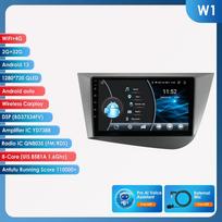 Ossuret Carplay 4G 9'' 2din Android Car Radio for Seat Leon 2 MK2 2005-2012 Carplay 4G Multimedia Video Player Intelligent Screen Autoradio Audio RDS W1 8Core 2G 32G AI