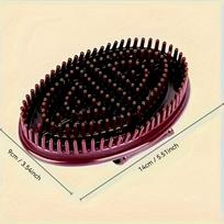 Hypoallergenic Full Body Meridian Massage Brush - Handheld Manual Massager for Leg, Tummy Control & Relaxation, Dark Brown Plastic Design