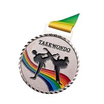 Metalinis auksinis sidabrinis bronzinis apdovanojimo medalis su juostele, nugalėtojo medalis vaikams, paaugliams, renginiams, klasėms, biurui ir sportui B