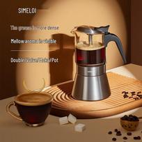SIMELO Stainless Steel Double Valve Moka Pot 160ML