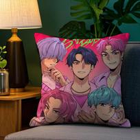 Saja Boys K-Pop Demon H-Hunters Pillow Case Plush Fabric Soft Double Sided Print Sofa Cushion Cover Throw Pillow Covers double sided printing:30x30cm