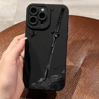 For iPhone 17 16 15 14 13 12 11 Pro Max Case The Sword Creative Pattern Protective Cover For iPhone XS Max XR 7 8 Plus 16e Funda iPhone 12 mini