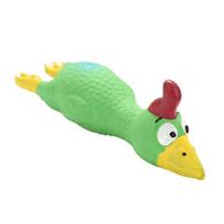 Dog Toy Cartoon Shape Squeaky Sound Screaming Chicken Puppy Chew Playing Supplies for Pet žalia