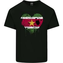 Love Suriname Flag Suriname Day Football Kids T-Shirt Childrens 3XL