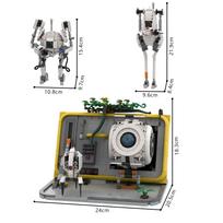 MOC Portal 2 GLaDOS Robot Building Blocks Sets Decrypt Game Evil Intelligent Robot Aperture Tech Lab Brick Toy Gift PDF instruction