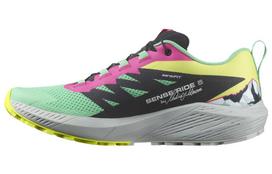 SALOMON Sense Ride 5 Sports Non Slip And Waterproof Low top Running Shoes Unisex Green Pink L47234300 43⅓