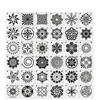 Craft Card Making Painting Template DIY Mandala Pattern Hollow Drawing Tool Painting Stencils 36pcs