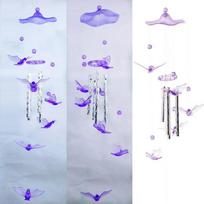 45cm Long Fake Crystals Wind Chimes Metal Acrylic Tubes Bell Wind Chimes Garden Yard Hanging Pendant Home Garden Decoration