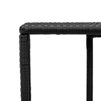 10 Piece Garden Sofa Set with Cushions Black Poly Rattan