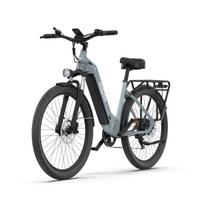 ONESPORT OT05 Miesto elektrinis dviratis 250W 36V 18.2Ah baterija, 27.5 colio padanga, 25km/h maksimalus greitis, 120km maksimalus nuvažiuojamas atstumas, hidrauliniai diskiniai stabdžiai pilka spalva