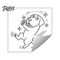 Cute Fuel Cap Sticker, Self-adhesive Waterproof Fun Dog Decal, Cartoon Dancing Puppy Sticker for Trucks Cars Windows Tailgate A