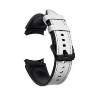 Silicone Leather Strap for Samsung Galaxy Watch 7/6/5/4 Watch Classic Smart Watch Bands balta