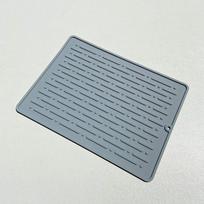 Silikoninis indų džiovinimo kilimėlis Apsauga karščiui atsparūs stalo reikmenys indaplovės kilimėliai kriauklės kilimėlis virtuvės kriauklės stalo priedai Small pilka