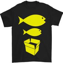 Big Fish Little Fish Cardboard Box Music Mens T-shirt Cotton L