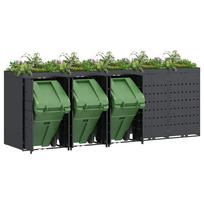 vidaXL Wheelie Bin Storage Unit for 5 Bins Anthracite