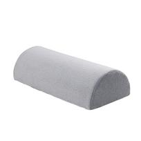 Half Moon Bolster Pillow with Memory Foam for Leg Knee Back Pain Relief Removable Washable Cover Salon Spa Massage Pad gray