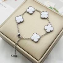 15 mm Spalvos neprarandantis keturlapis dobilas titano plieno penkių gėlių apyrankė moterims, madinga, universali, aukštos klasės moteriška apyrankė 18K