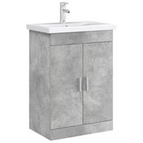 Bathroom Vanity Unit Concrete Grey 78.5 x 37.5 x 81 cm Particleboard