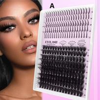100D Lash Extension Kit Individual Lashes DIY Eyelash Clusters for Professional Look Home Salon Use A