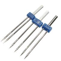 3 vnt. 2/3/4 mm dvigubos adatos, dvigubi siuvimo smeigtukai, siuvimo mašinos priedai