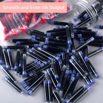 100 Pieces Fountain Pen Ink Cartridges Black Color Ink Refill Cartridge with 3.4 mm Bore Diameter for   School Student Writing Stationery Supplie