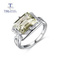 Nauji žali ametisto žiedai natūralaus brangakmenio 925 sterlingų sidabro paprasto mados dizaino puikūs papuošalai moterims us ring size 7# žalia