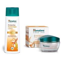 Himalaya šviesinantis dieninis kremas, 50g ir Herbals apsauginis losjonas nuo saulės, 100ml