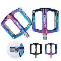 TANKE kalnų dviračio guolių pedalai Mtb platformos pedalas dviračio pėdų atramai be klipų aliuminio pėdų atrama dviračiams Colorful pair