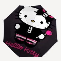 1pc Gothic Hello Kitty Automatic Open Close Umbrella  Windproof Canopy, Automatic Open Close Button10137