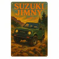 Vintažinis Suzuki Jimny metalinis skardinis sieninis ženklas 20x30cm Retro garažo dekoras 20x30 įvairiaspalvis
