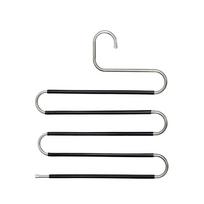 Pants Hangers 5 Pieces Non Space Saving Hangers Stainless Steel Clothes Hangers Closet Organizer For Pants Jeans Scarf(Upgrade ) A