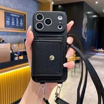 Wallet Card Holder Case for Xiaomi Mi 15T Pro 14T Redmi 15C 15 14C Note 14 13 Crossbody Lanyard Strap PU Leather Silicone Cover Mi 15T