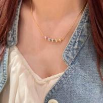Exquisite Dopamine Sparkle Smile Rainbow Titanium Steel Necklace for Women – High-End, Versatile Summer Jewelry